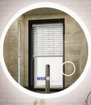 Espejo con Luz LED Redondo con Borde Iluminado 60x60 cm