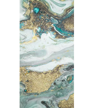 Porcelanato Verde Jade con Vetas Doradas 60×120 cm